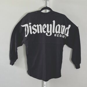 Disney Jersey Spirit Long Sleeve T-Shirt "Disneyland‎ Resort" Black Oversized XS
